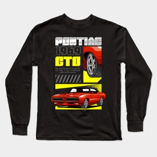 Retro V8 GTO Car Long Sleeve T-Shirt